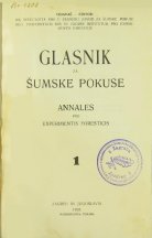 ur. Antun Levaković; Darko Bakšić
Glasnik za šumske pokuse
Annales pro Experimentis Foresticis
1926
