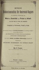 Max R. Pressler
METRISCHE Reductionstafeln für Oestereich-Ungarn
1881