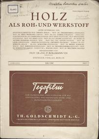 ur. F. KOLLMANN
HOLZ ALS ROH- UND WERKSTOFF
1942