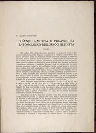 ŽELJKO KOVAČEVIĆ
SUŠENJE HRASTOVA U POSAVINI SA ENTOMOLOŠKO-BIOLOŠKOG GLEDIŠTA
1928