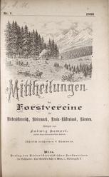 ur. Ludwig Hampel
Mittheilungen der Forstvereine für Niederösterieich, Steiermark, Krain-Küstenland, Kärnten
1895