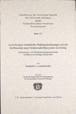 NORBERT P. LAMERSDORF
Auswirkungen wiederholter Bodenaustrocknungen auf den Stoffhaushalt eines Fichtenwald-Ökosystems im Solling
2002