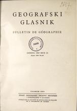 ur. Josip Roglić; Sanja Faivre
HRVATSKI GEOGRAFSKI GLASNIK
1961