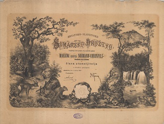 Steinbauer
Povelja za člana utemeljitelja
MARIANA GROFICA NORMAN-EHRENFELS-PRANDAU-HILLEPRAND
1886
